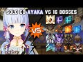 Solo c0 ayaka vs 16 bosses without food buff  genshin impact