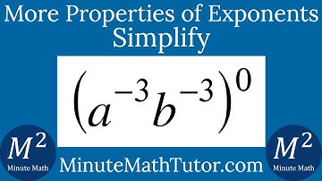 Simplify (a^-3b^-3)^0