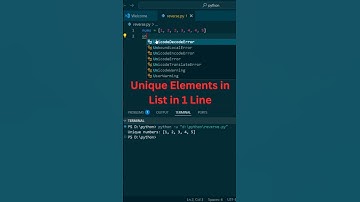 Unique Elements in List in 1 Line | Python Trick