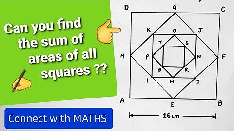 Can you find the sum of areas of all squares?? | Application of G.P.