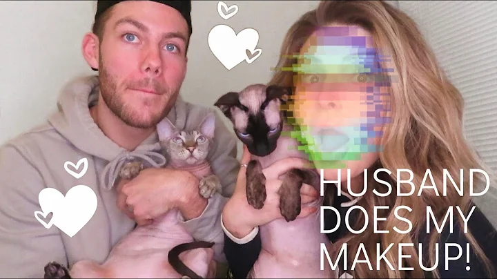 HUSBAND DOES MY MAKEUP!