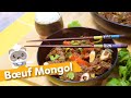 Cuisine asiatique  buf mongol  tomber 