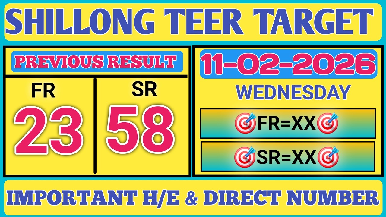 11/02/2026 Shillong Teer Common Number today | Shillong Teer Target Number Today