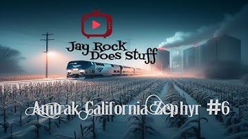 12 7 4K Amtrak Calif  Zephyr #6 arrives in Fort Morgan on a clear night- We got the raido working.