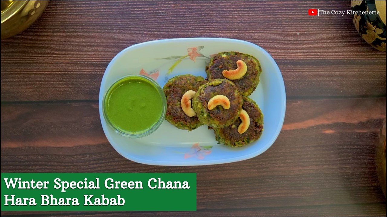 High protein winter special Green Chana Hara bhara Kebab #winterrecipe #winterspecial #easyrecipe