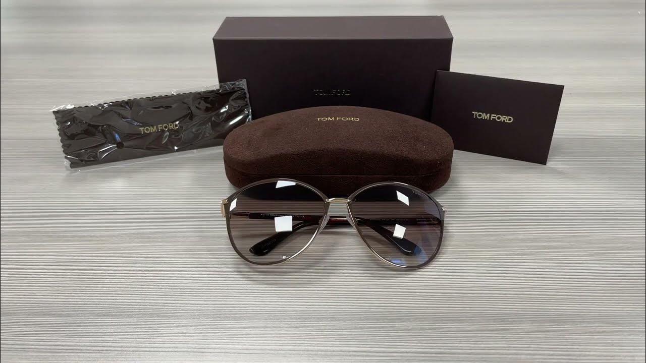 Tom Ford Penelope TF320 28B Shiny Rose Gold-Havana Sunglasses - YouTube