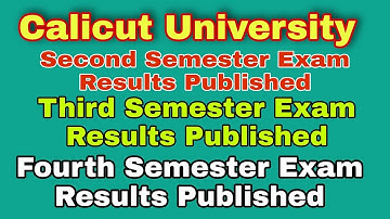 Calicut University Exam Results Published | Jobin Kaveri