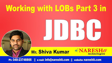 JDBC Tutorials | Working with LOBs Part 2 | Advanced Java | Mr.Shiva Kumar
