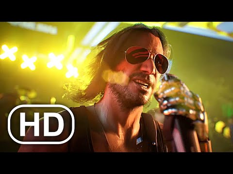 CYBERPUNK 2077 Keanu Reeves Concert Singing Scene Samurai Band