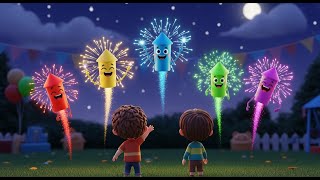 Five Little Toy Fireworks Pop Pop Pop | Celebration & Counting Songs for Kids screenshot 3