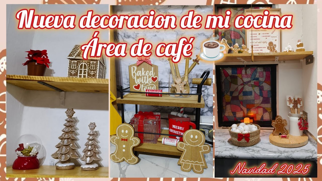 Decorando mi cocina y área de café #navidad #christmas #kitchen#coffeestation #cocina#estaciondecafe