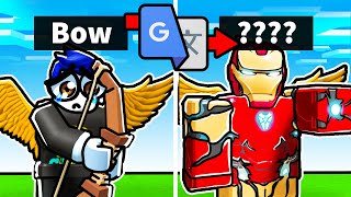 Google Translating Roblox Bedwars ITEMS 100 times