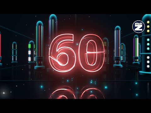 ⏳4K HD #Countdown 60 seconds #Timer #Futuristic #Neon - ⏱ Timer 60 seconds with music - 60 秒倒數
