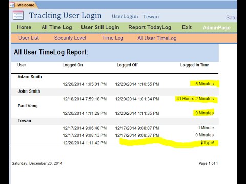 Create Tracking User Database from Login Form