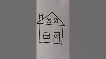 Very easy house drawing for kids#drawing #short #drawingforkids