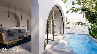 The Arc Oasis House - Loft with pool | Interior design| Architectural visualization