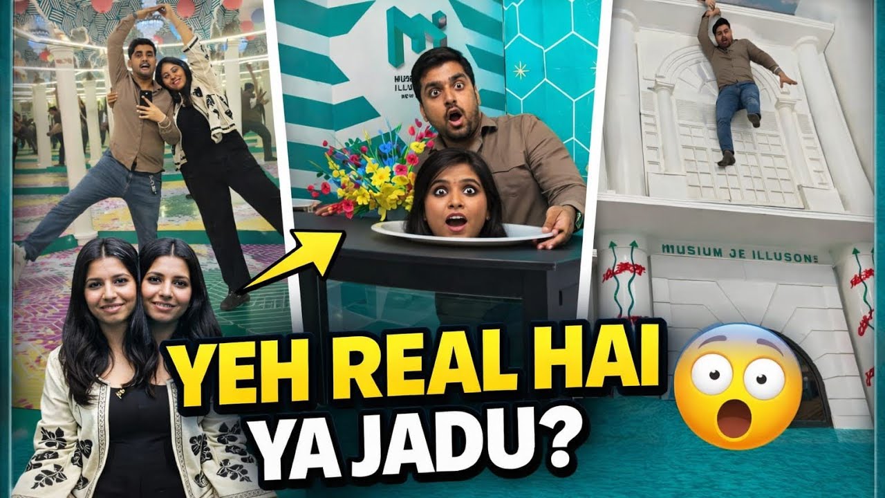 Sar Ghoom Gaya 🤯 Delhi Illusion Museum Anniversary Celebration | Har Room Mein Magic | Full Vlog