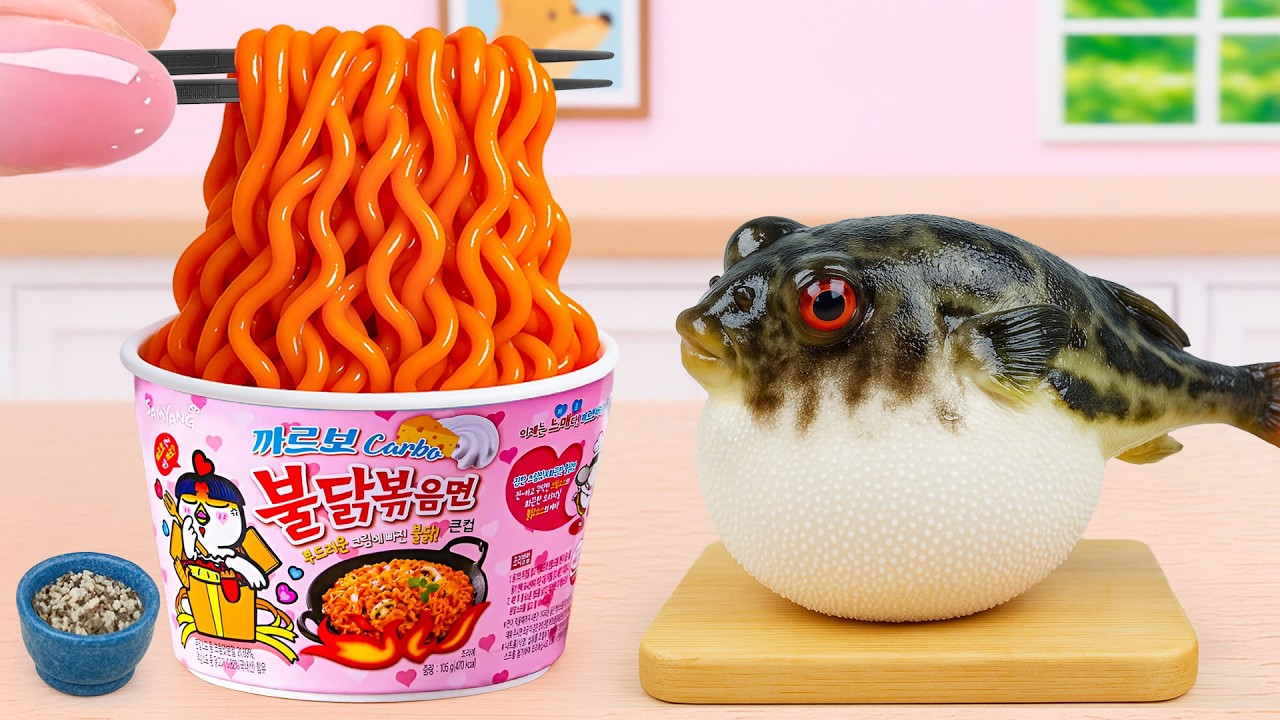 Как приготовить миниатюрную рыбу-фугу на гриле с лимоном от Тони Мини Фуд