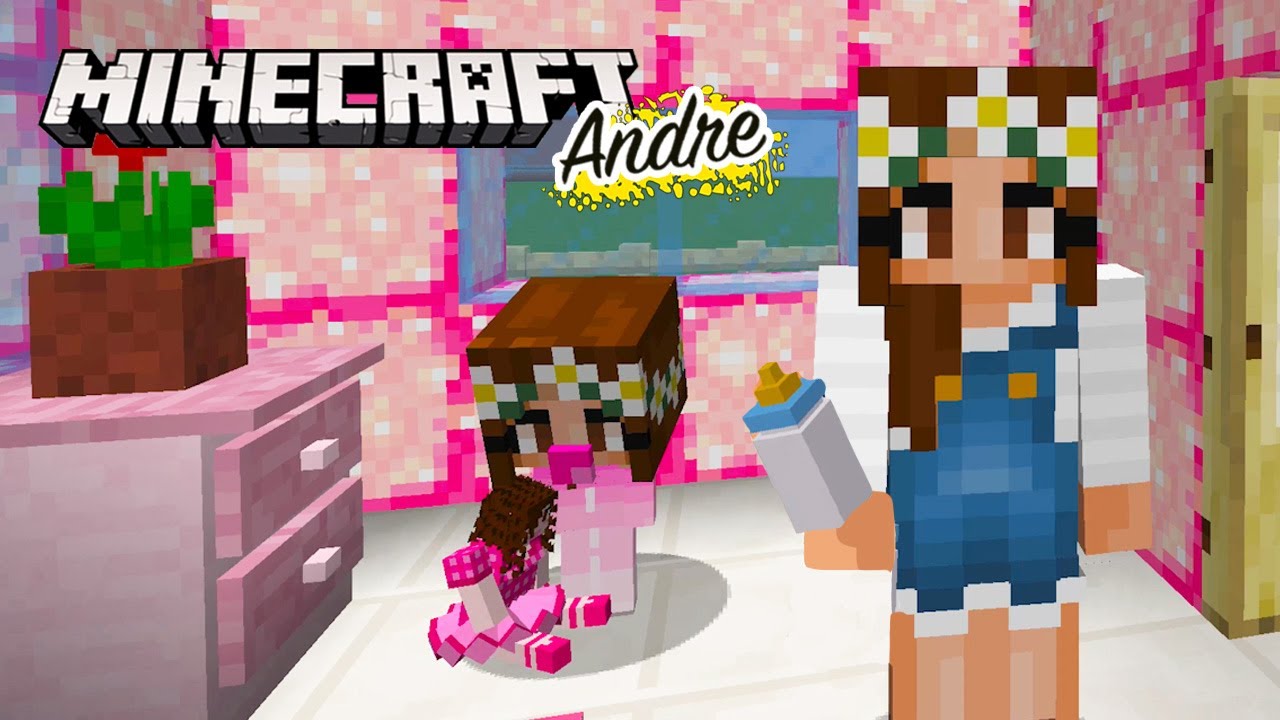 Minecraft Andre construye lugar para la bebe - YouTube