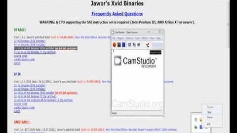 Xvid 1080p settings for Camstudio