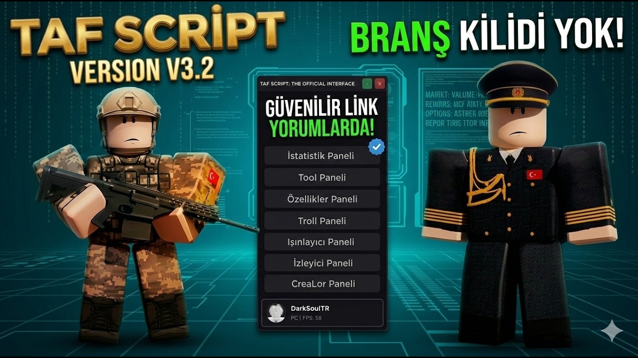 ROBLOX TAF || OP SCRIPT || BRANŞ KİLİDİ YOK! [MOBIL+PC]