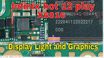 Infinix hot 12 play (X6816) Display Light and Graphics problem Solution Hardware Diagram jumper ways