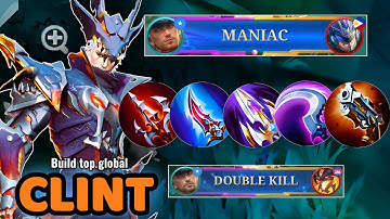 THIS BUILD IS EASY TO DOMINATE TANKY HERO🔥! | CLINT BEST DAMAGE ONE SHOT BUILD | SOLO RANK - MLBB