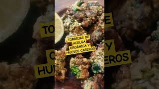 Torrejas con Acelga orgánica y huevos de la granja #shortsyoutube #shorts#huerta