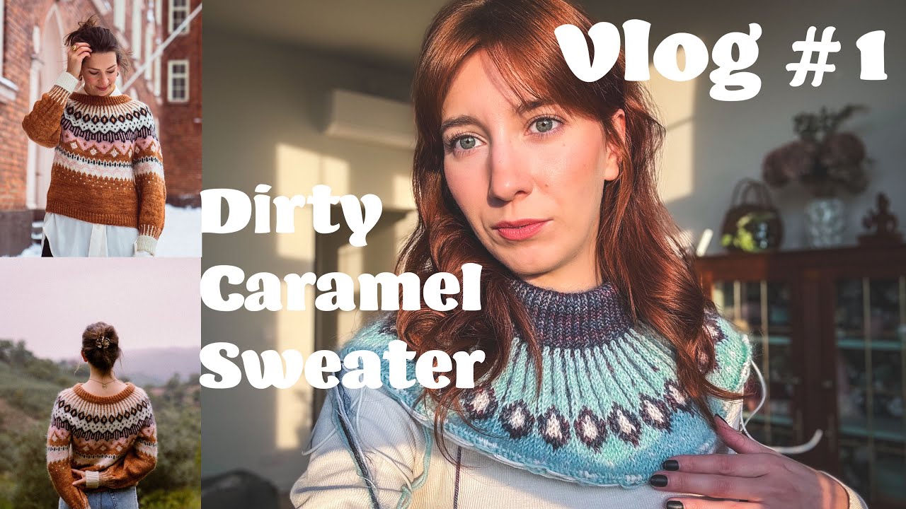 Mój pierwszy żakard!🧣 Czy nie porywam się z motkiem na słońce? 🧶✨ Vlog #1