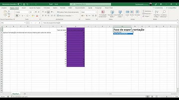 Formatação condicional de coluna com fórmula