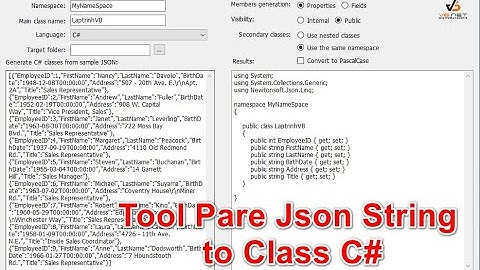 [C#] Tutorial Read Json String in C# with Tool Easy