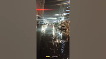 صوت الرعد مع انطلاق أذان الفجر بالمدينة المنورة صلى الله على ساكنها وسلم 