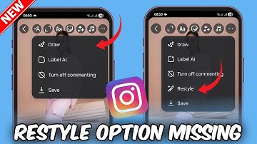Fix Instagram Story Restyle Option Not Showing Problem 2025 | Restyle Option Not Showing On Intsgram