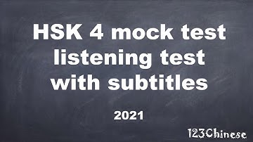 HSK 4 mock test listening part with subtitles