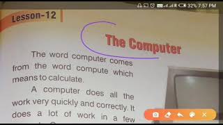 Saraswati English Reader Class 5 Lesson 12 | The Computer | By Gkeducation