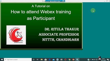 How to attend webex training session