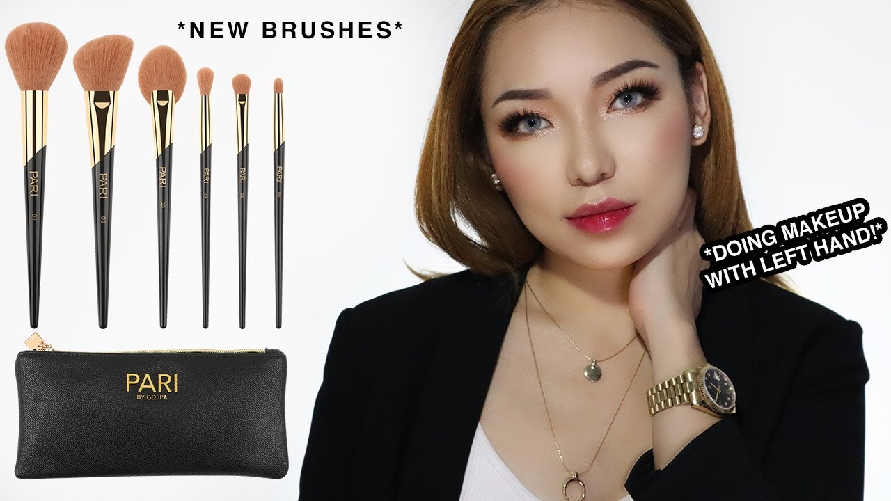 Doing My Makeup With Left Hand PARI New Brushes I Missed you! Let's