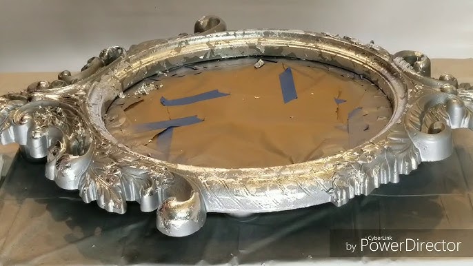 DIY Antique Gold Mirror Using Rub 'n Buff 