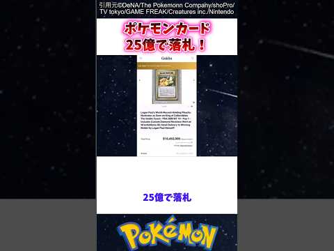 【ポケモンカード】ポケカ、25億で落札【反応集】