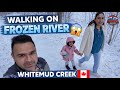 Walking on a Frozen River with family 😳 | Whitemud Creek Trail Edmonton 🇨🇦