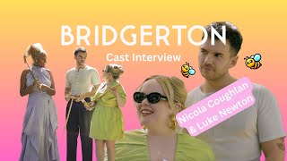 Bridgerton Stars Nicola Coughlan & Luke Newton Talk Polin Season, Pirate Era Colin, & More!