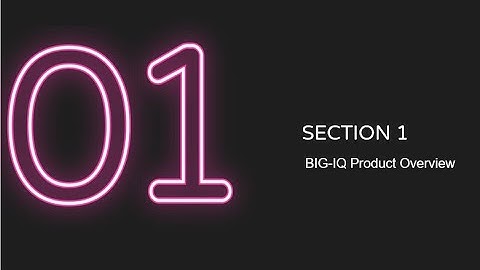 BIG IQ Product Overview