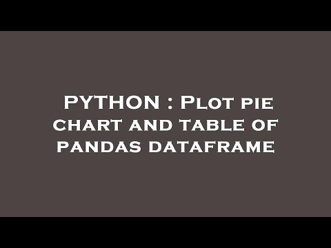 PYTHON : Plot pie chart and table of pandas dataframe