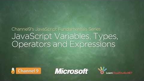 05 JavaScript Variables, Types, Operators, and Expressions