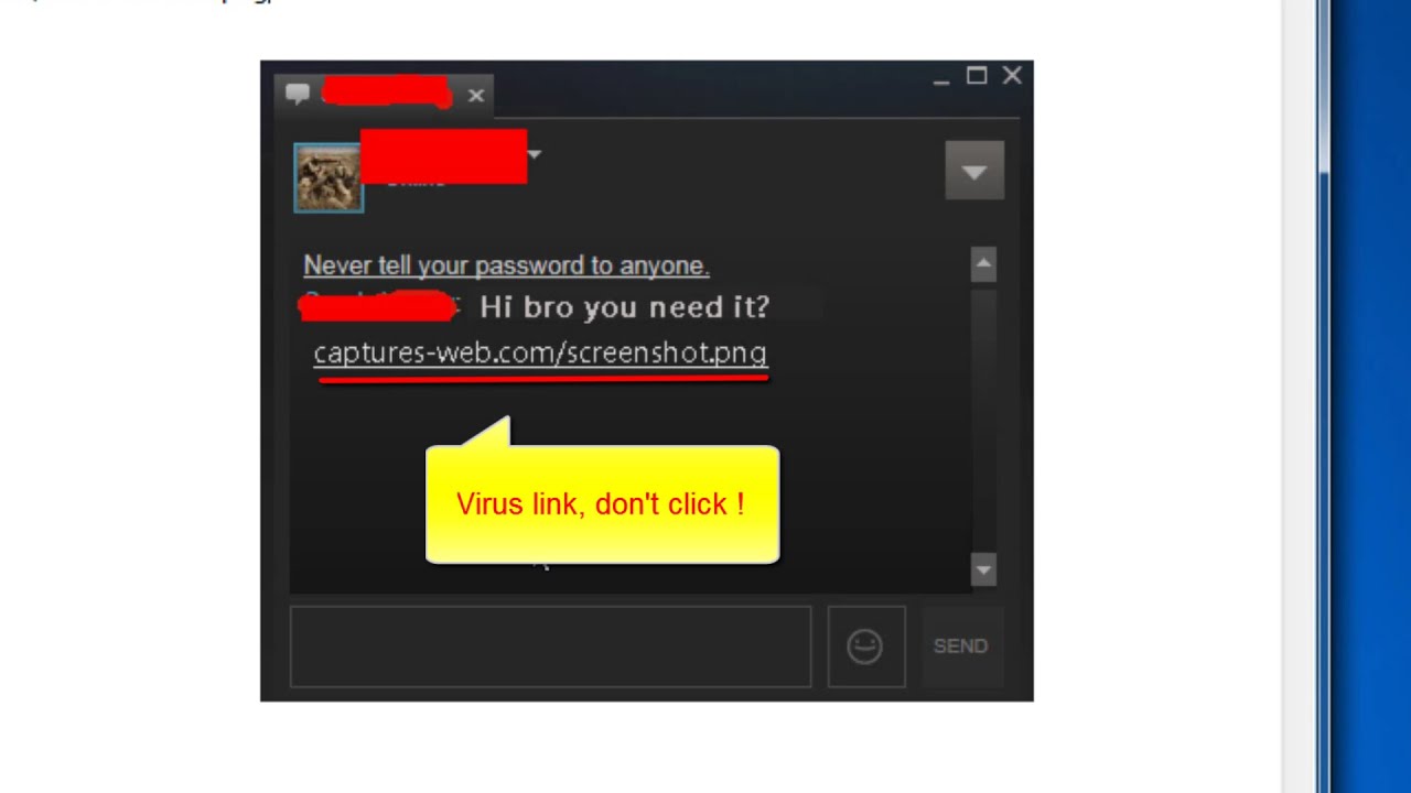 How can you send someone a virus?