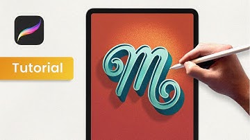 How to Create a Grainy Textured 3D Letter in Procreate. (Tutorial)
