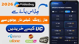 UC Purchase with Jazz Zong Telenor & Ufone Sim from Midasbuy 2026