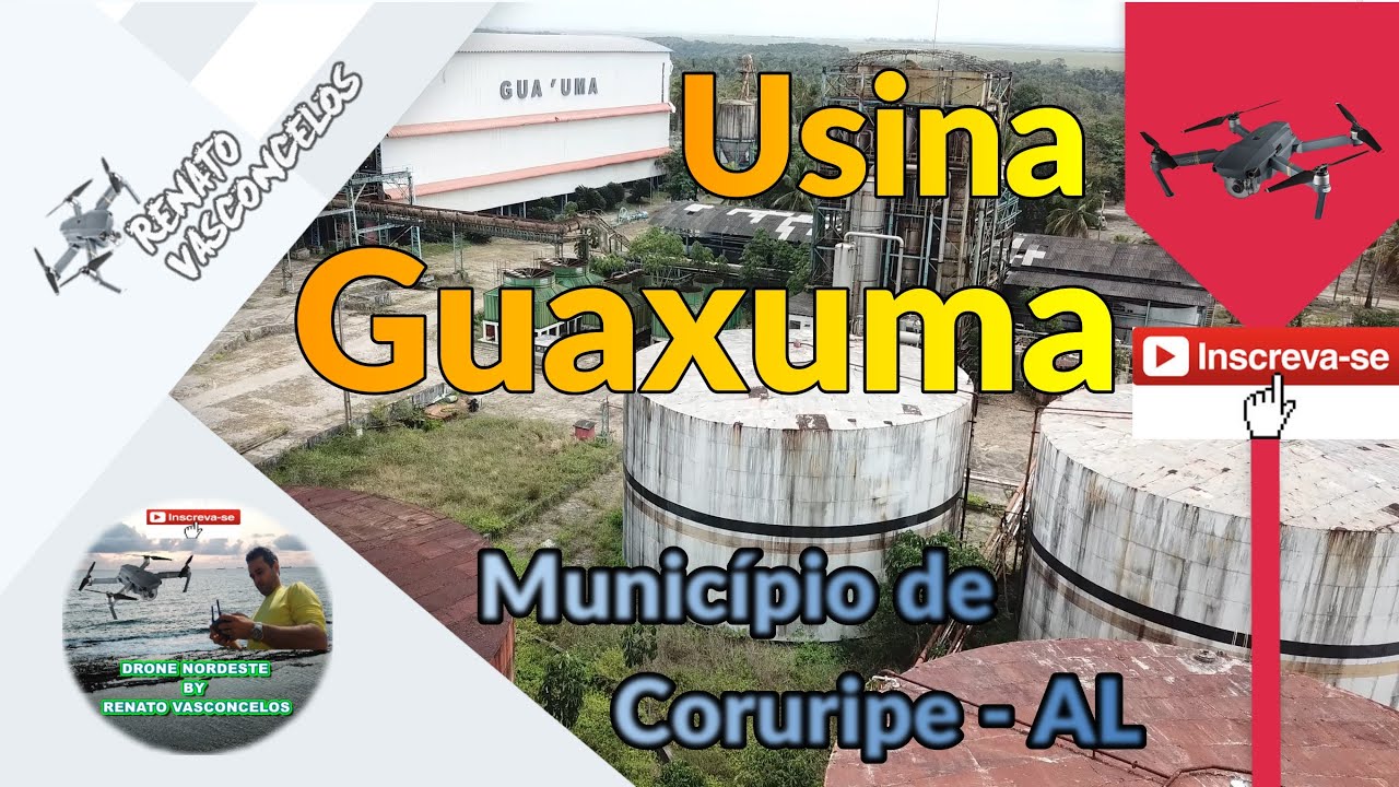 Usina Guaxuma em Coruripe - Alagoas filmada com drone e imagem em 2.7K