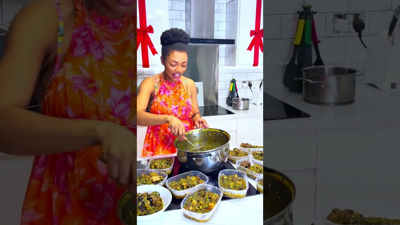 Food is ready! 😋 super delicious okra soup 🍲