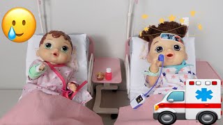 Baby Alive Abby and Drake go to the Hospital in An Ambulance